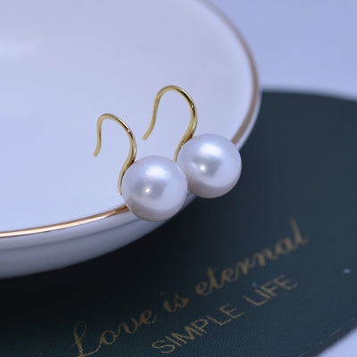 Aretes de Perla Micro Defecto Brillo Intenso Círculo Perfecto - Image 23