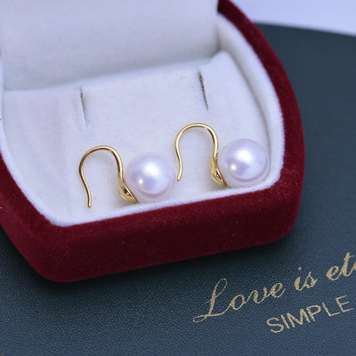 Aretes de Perla Micro Defecto Brillo Intenso Círculo Perfecto - Image 27