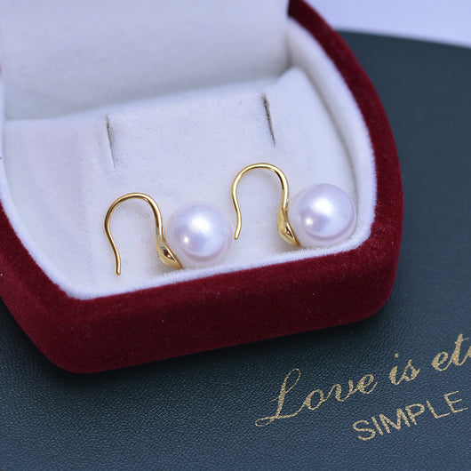 Aretes de Perla Micro Defecto Brillo Intenso Círculo Perfecto - Image 27