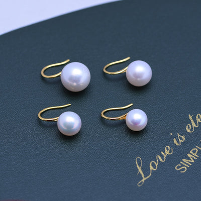 Aretes de Perla Micro Defecto Brillo Intenso Círculo Perfecto - Image 28