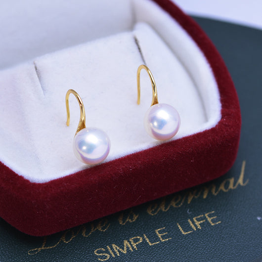 Aretes de Perla Micro Defecto Brillo Intenso Círculo Perfecto - Image 30