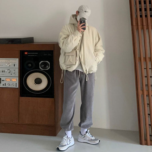 Abrigo Acolchado Hombre Estilo Coreano Suelto Grueso Algodón Premium - Image 15
