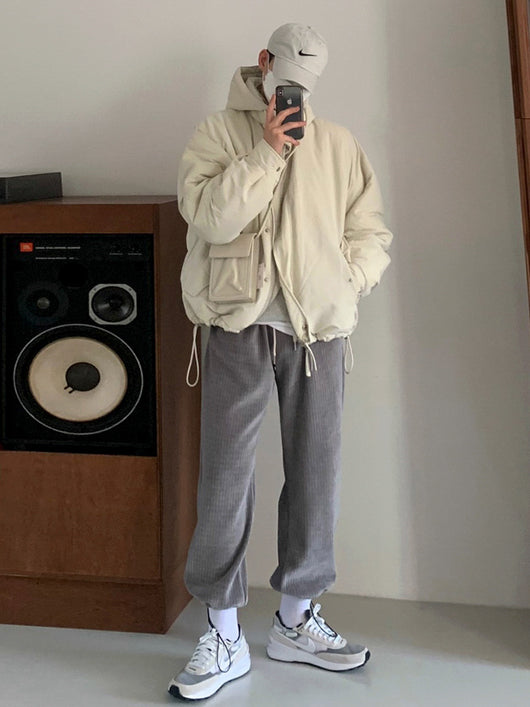 Abrigo Acolchado Hombre Estilo Coreano Suelto Grueso Algodón Premium - Image 16