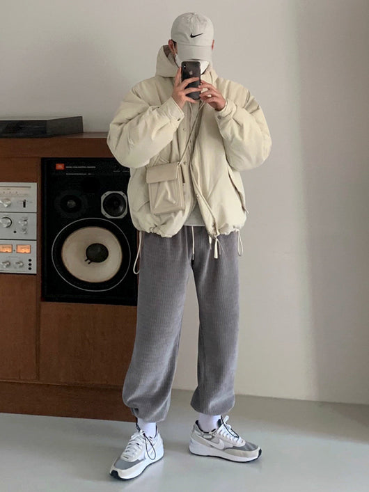 Abrigo Acolchado Hombre Estilo Coreano Suelto Grueso Algodón Premium - Image 18