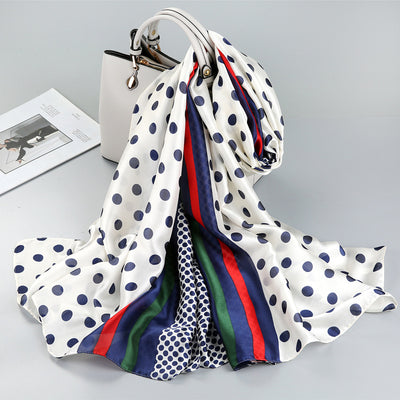 Pañuelo de Seda con Estampado de Lunares - Image 11