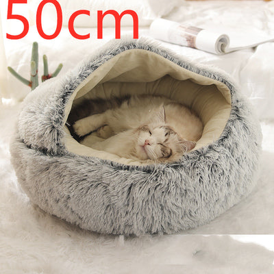 Cama 2 en 1 para Perros y Gatos - Cama Cálida de Felpa Suave Tipo Casa - Image 37