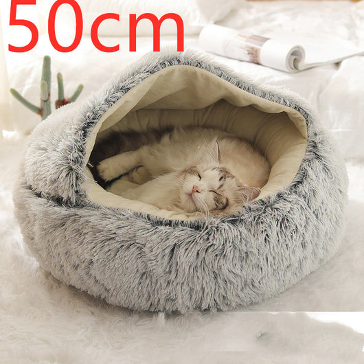 Cama 2 en 1 para Perros y Gatos - Cama Cálida de Felpa Suave Tipo Casa - Image 37