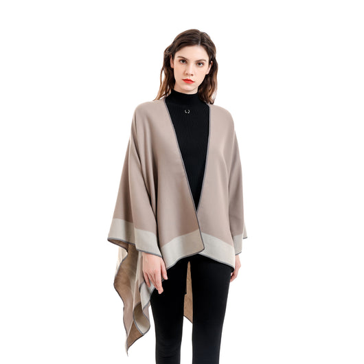 Poncho Cálido Multiestación en Colores Sólidos para Viajes - Image 14