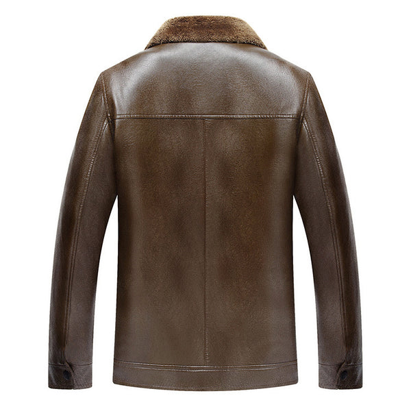 Chaqueta PU Cuello Alto Casual