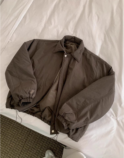 Chaqueta Acolchada de Algodón con Cuello Solapa y Cordones Ajustables - Image 19