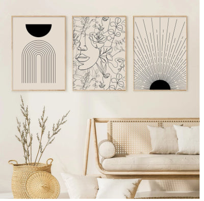 Cuadro Decorativo Boho con Líneas Abstractas - Image 10