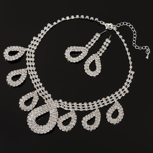 Conjunto de Joyas Nupciales Coreanas: Collar y Aretes para Novia - Image 9
