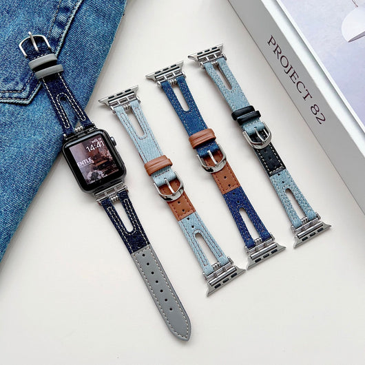 Reloj Inteligente con Correa de Cuero Denim y Hebilla Metálica - Image 16