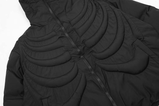 Chaqueta Acolchada con Capucha y Calavera Embosada para Hombre - Image 35