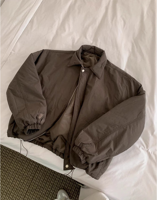 Chaqueta Acolchada de Algodón con Cuello Solapa y Cordones Ajustables - Image 31