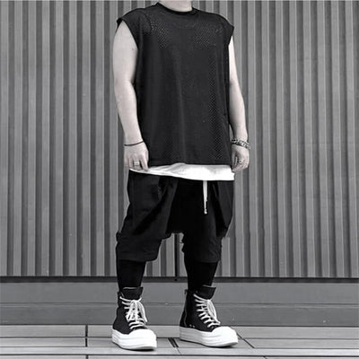 Pantalón Harem Baggy de Algodón Tejido Fino Estilo Dark RO con Cintura Ajustable - Image 11