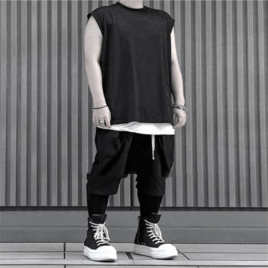 Pantalón Harem Baggy de Algodón Tejido Fino Estilo Dark RO con Cintura Ajustable - Image 11