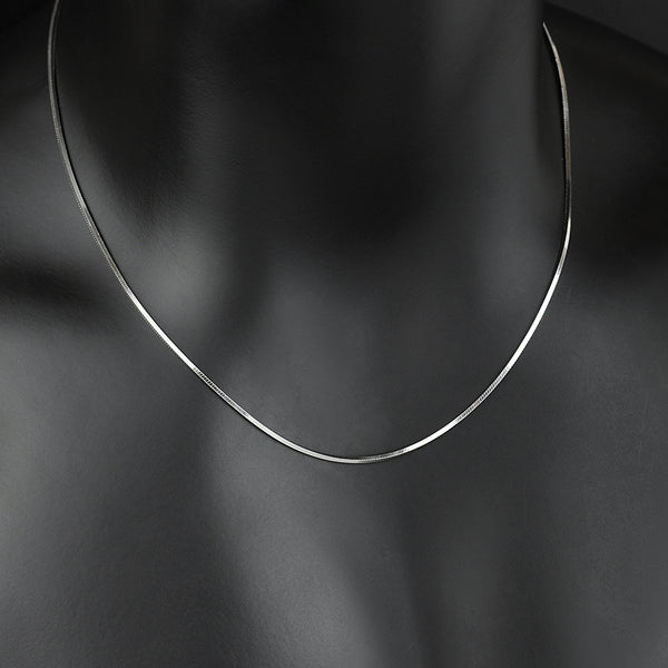 Collar de Plata Pura Plateado en Platino