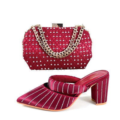Zapatos de Tacón Verde Grueso 8CM Punta Afilada - Bolso Multiuso Elegante para Diario, Fiesta y Cena - Image 23