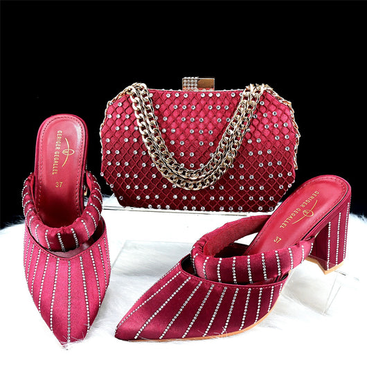 Zapatos de Tacón Verde Grueso 8CM Punta Afilada - Bolso Multiuso Elegante para Diario, Fiesta y Cena - Image 28