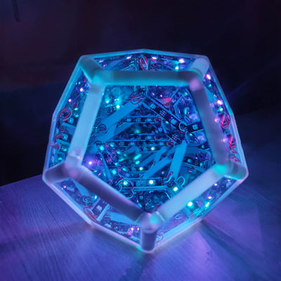 Lámpara Proyector Galaxia LED - Luz Nocturna Dodecaedro Infinito Multicolor - Image 6