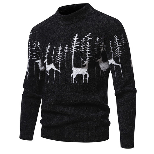 Suéter Navideño Hombre Cuello Redondo Reno Slim Fit Invierno - Image 8