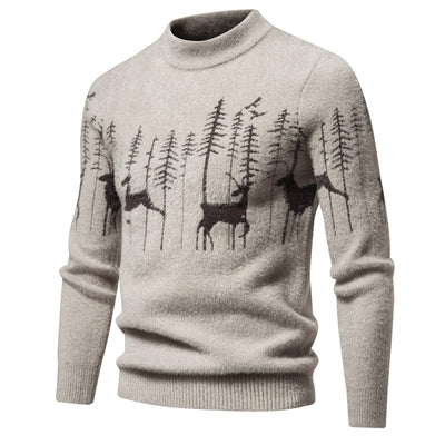 Suéter Navideño Hombre Cuello Redondo Reno Slim Fit Invierno - Image 10