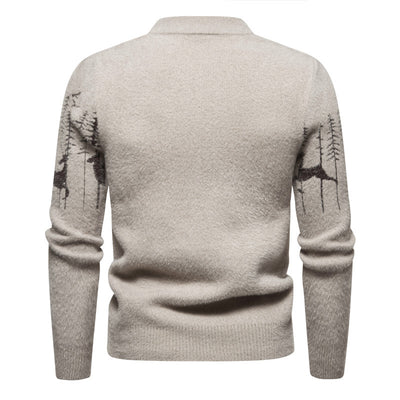 Suéter Navideño Hombre Cuello Redondo Reno Slim Fit Invierno - Image 11