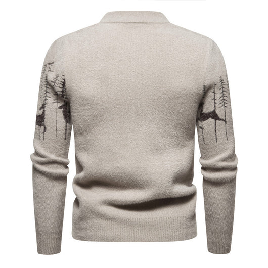 Suéter Navideño Hombre Cuello Redondo Reno Slim Fit Invierno - Image 11