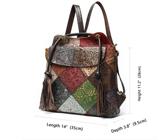 Bolso de Hombro con Flecos y Textura Embossada - Image 6