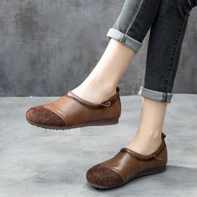 Zapatos Casuales de Cuero para Mujer con Suela Blanda Estilo Retro - Image 11