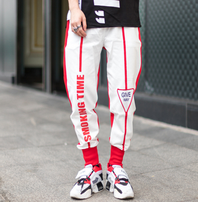 Pantalones Hip-Hop Casual Estilo Urbano con Estampado Moderno