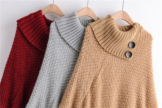 Poncho Suéter con Hebillas y Borlas - Image 7