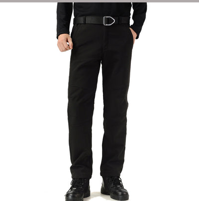 Pantalones Tácticos Soft Shell Hombre Talla Grande Forrados en Fleece para Senderismo - Image 11