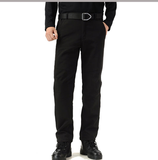 Pantalones Tácticos Soft Shell Hombre Talla Grande Forrados en Fleece para Senderismo - Image 11