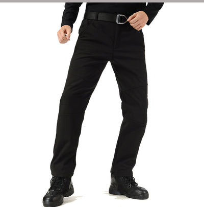 Pantalones Tácticos Soft Shell Hombre Talla Grande Forrados en Fleece para Senderismo - Image 12