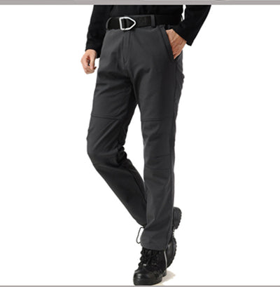 Pantalones Tácticos Soft Shell Hombre Talla Grande Forrados en Fleece para Senderismo - Image 14
