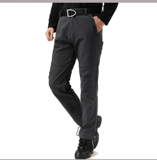 Pantalones Tácticos Soft Shell Hombre Talla Grande Forrados en Fleece para Senderismo - Image 14