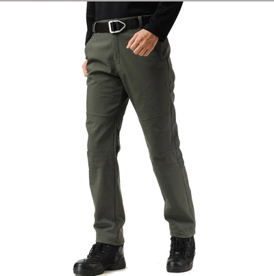 Pantalones Tácticos Soft Shell Hombre Talla Grande Forrados en Fleece para Senderismo - Image 16