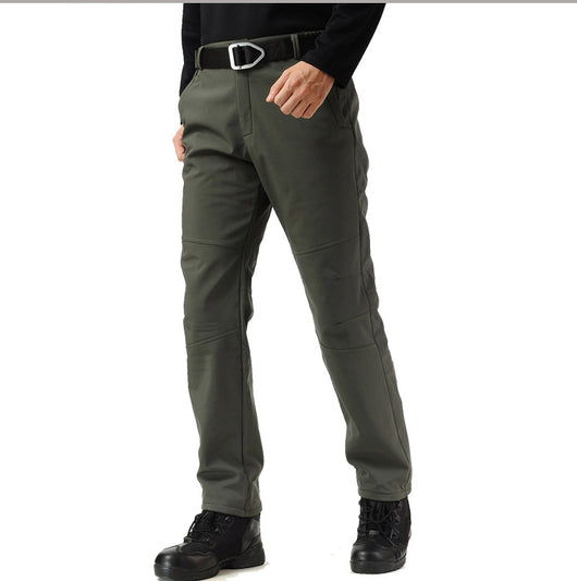 Pantalones Tácticos Soft Shell Hombre Talla Grande Forrados en Fleece para Senderismo - Image 16