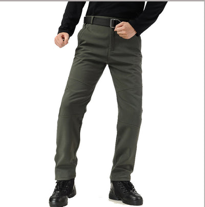Pantalones Tácticos Soft Shell Hombre Talla Grande Forrados en Fleece para Senderismo - Image 17