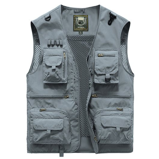 Chaleco Táctico de 14 Bolsillos para Hombre - Ideal para Senderismo, Pesca y Fotografía - Image 23