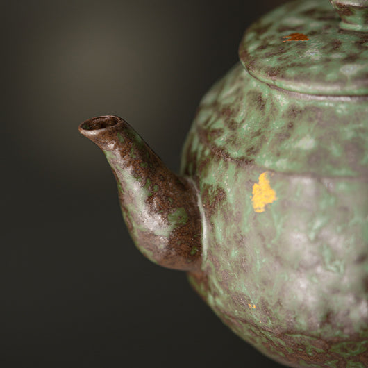 Tetera Retro de Cerámica Vidriada en Bronce para Preparar Té y Agua Caliente - Image 12