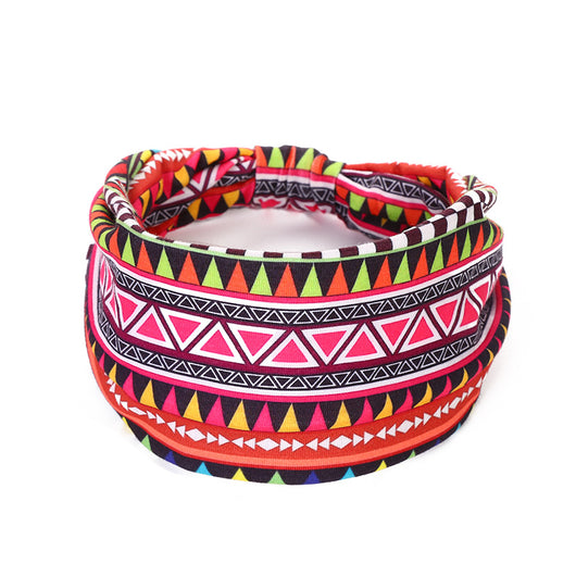 Banda Elástica Estampado Africano para Cabello - Diadema Deportiva Ancha Mujer Yoga - Image 25