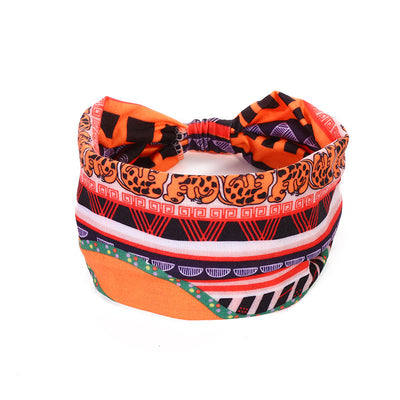 Banda Elástica Estampado Africano para Cabello - Diadema Deportiva Ancha Mujer Yoga - Image 26