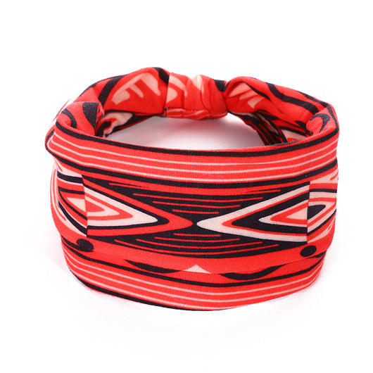 Banda Elástica Estampado Africano para Cabello - Diadema Deportiva Ancha Mujer Yoga - Image 27