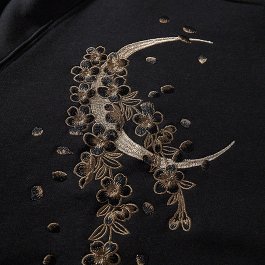 Sudadera con Capucha Bordada Zorro de Nueve Colas Estilo Japonés para Hombre - Image 10