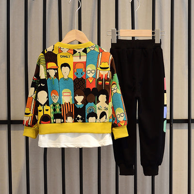 Conjunto Infantil Otoño Niño Estilo Coreano Casual con Diseño Cartoon - Image 6