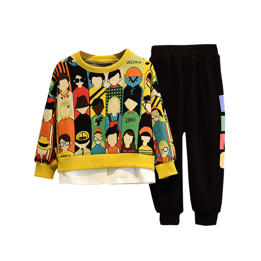 Conjunto Infantil Otoño Niño Estilo Coreano Casual con Diseño Cartoon - Image 7