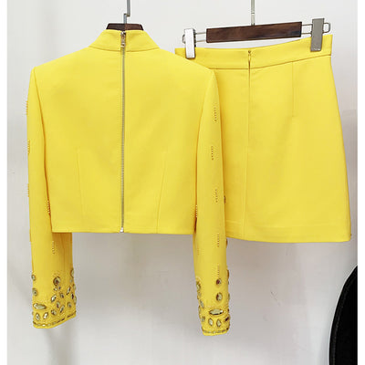 Conjunto de Falda Corta y Top Diamantado de Línea Industrial - Image 24